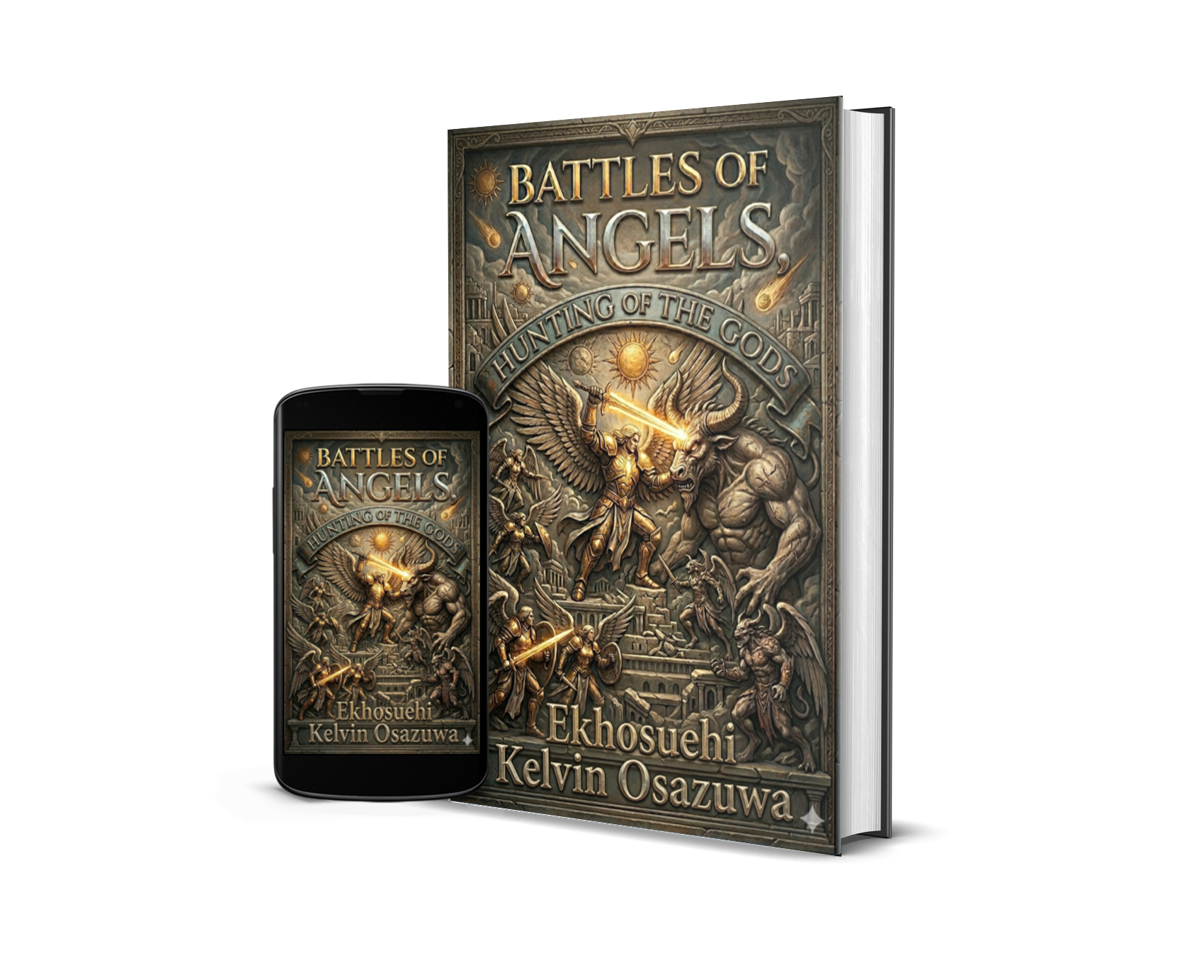 "Face the gods. Join the battle. Witness the destiny of a new world." "Order your copy today and experience the ancient saga."